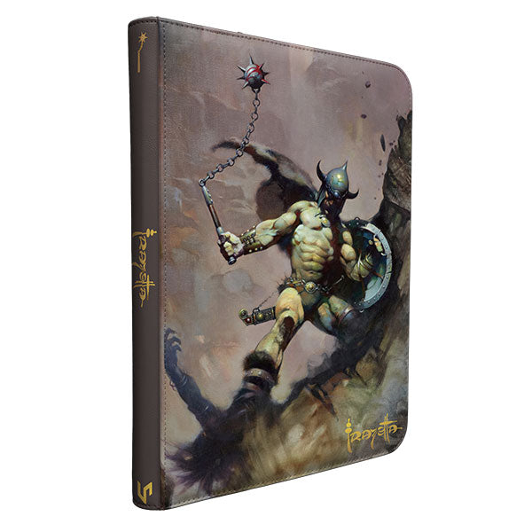 PRO 9-Pocket - Premium Zippered Pro-Binder - Artist Spotlight Frank Frazetta - Warrior with Ball and Chain