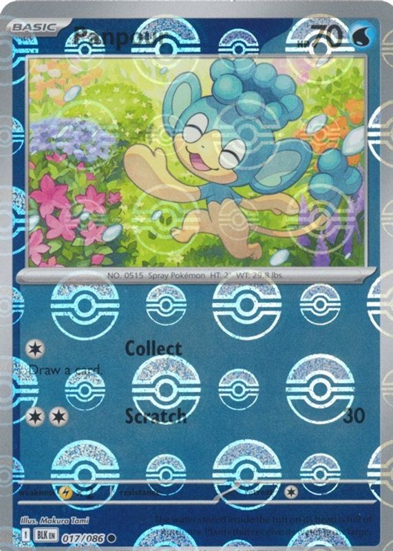 Panpour (Poke Ball Pattern) 017/086  - Holofoil SV Black Bolt - Common