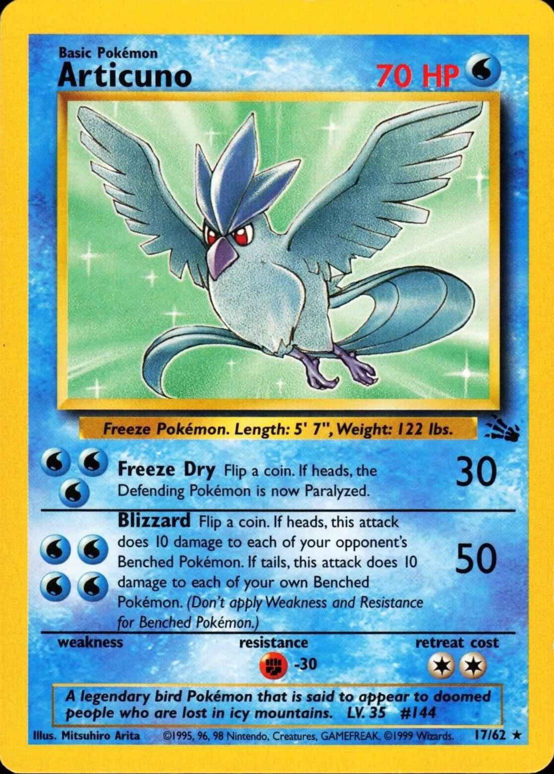 Articuno (17) 017/62  - Unlimited Fossil - Rare