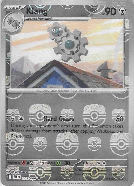 Klang (Master Ball Pattern) 062/086  - Holofoil SV Black Bolt - Common