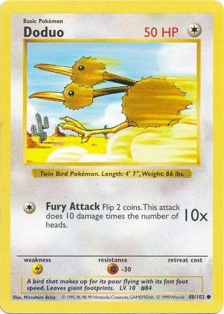 Doduo 048/102  - Unlimited Base Set Shadowless - Common