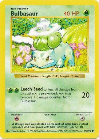 Bulbasaur 044/102  - Unlimited Base Set Shadowless - Common