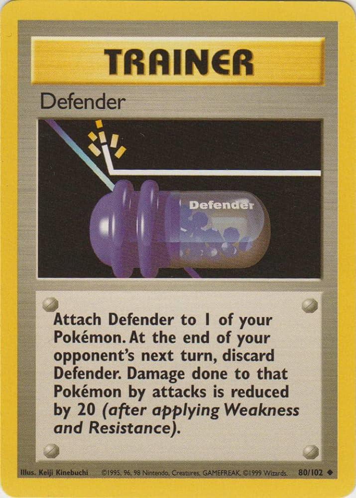 Defender 080/102  - Unlimited Base Set Shadowless - Uncommon