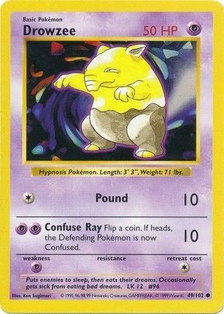 Drowzee 049/102  - Unlimited Base Set Shadowless - Common
