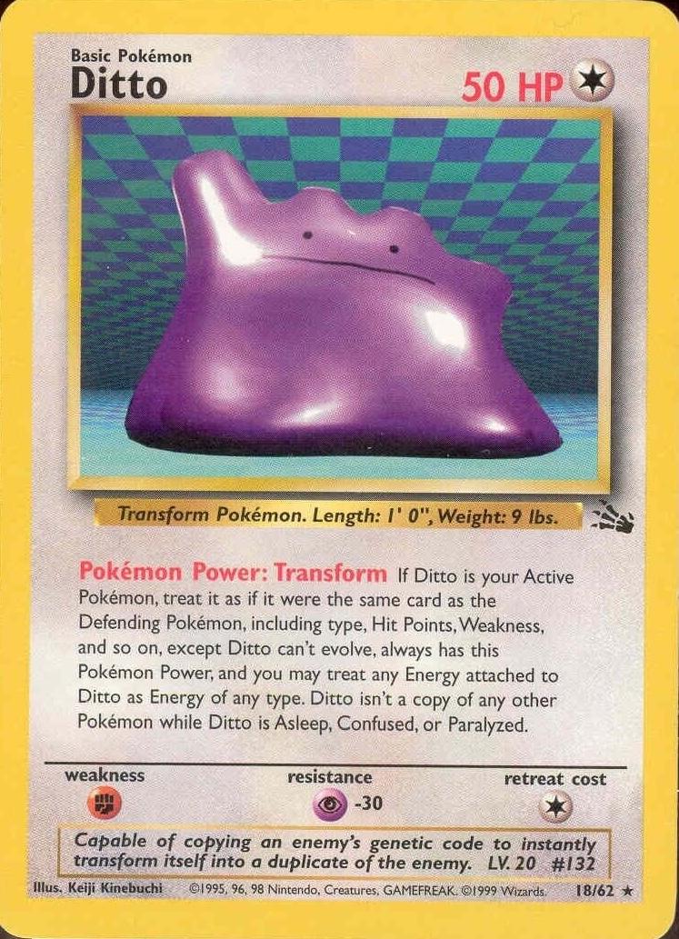 Ditto (18) 018/62  - Unlimited Fossil - Rare