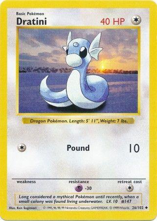 Dratini 026/102  - Unlimited Base Set Shadowless - Uncommon