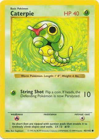 Caterpie 045/102  - Unlimited Base Set Shadowless - Common