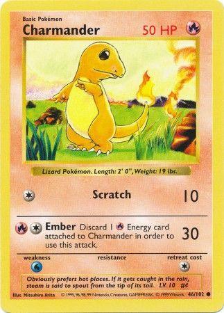 Charmander 046/102  - Unlimited Base Set Shadowless - Common