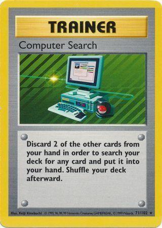 Computer Search 071/102  - Unlimited Base Set Shadowless - Rare
