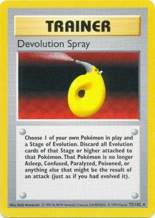 Devolution Spray 072/102  - Unlimited Base Set Shadowless - Rare