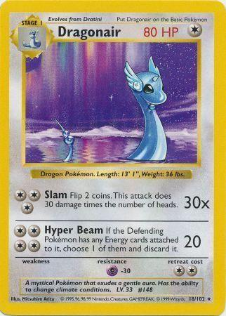 Dragonair 018/102  - Unlimited Base Set Shadowless - Rare