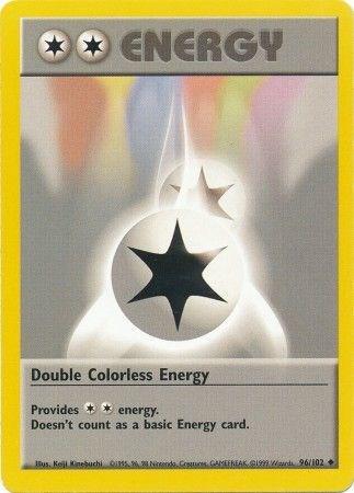 Double Colorless Energy 096/102  - Unlimited Base Set Shadowless - Uncommon