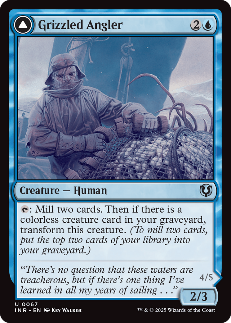 Grizzled Angler // Grisly Anglerfish (INR-067) - Innistrad Remastered Foil