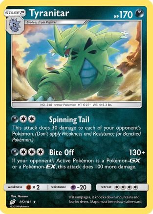 Tyranitar 085/181  - Holofoil SM  Team Up - Holo Rare