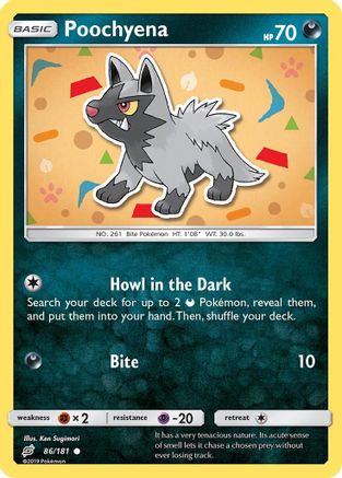 Poochyena 086/181  - Reverse Holofoil SM  Team Up - Common
