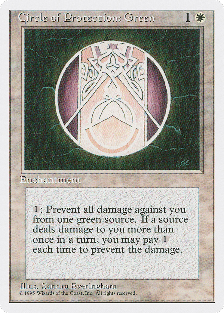 Circle of Protection: Green (4ED-16) - Fourth Edition
