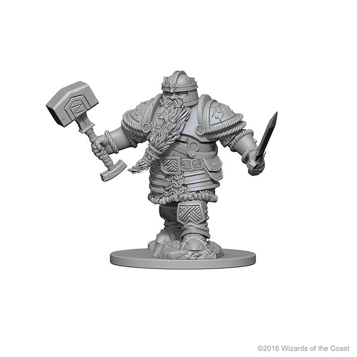 Dungeons & Dragons - Miniatures - W01 Dwarf Male Fighter