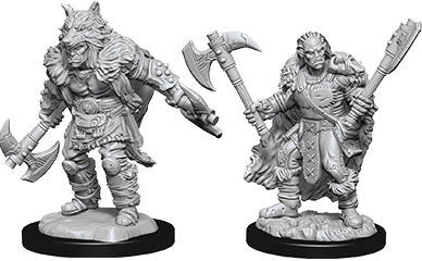 Dungeons & Dragons - Miniatures - W09 Male Half-Orc Barbarian
