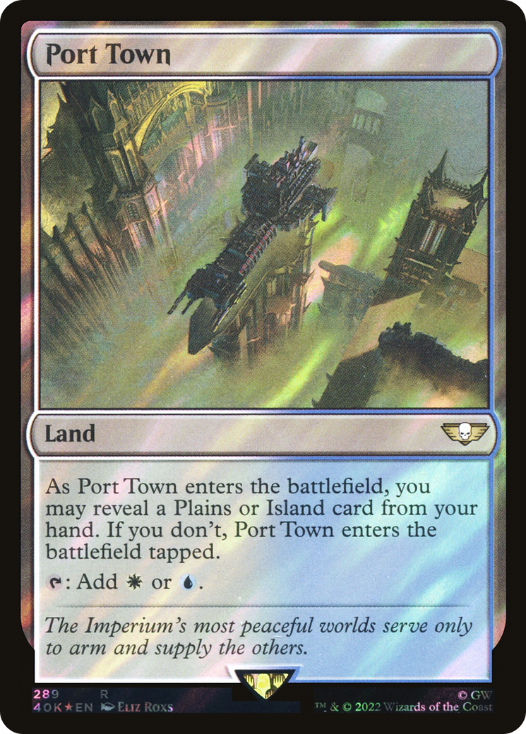 Port Town (Surge Foil) (40K-289★) - Warhammer 40,000 Commander Foil