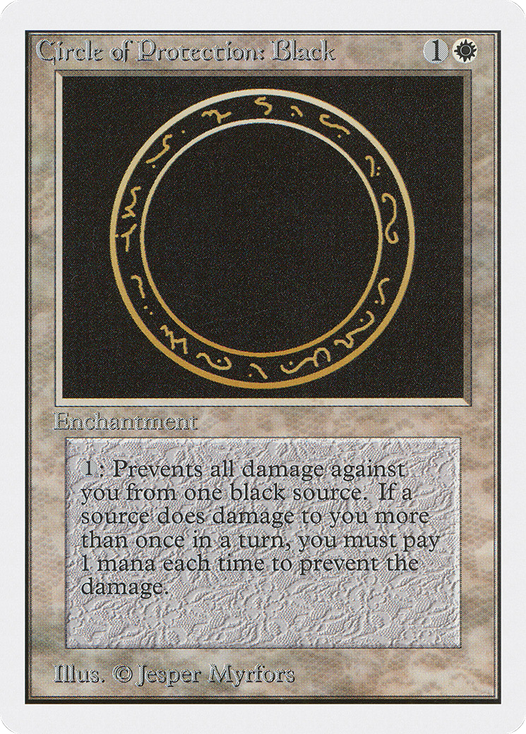 Circle of Protection: Black (2ED-10) - Unlimited Edition