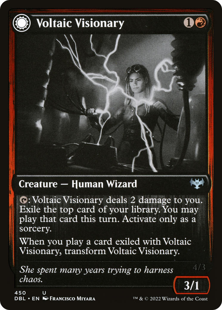 Voltaic Visionary (DBL-450) - Innistrad: Double Feature: (Double Faced Transform) Foil