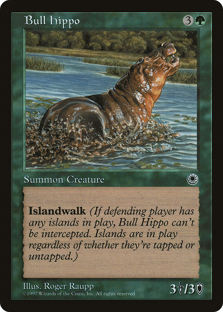Bull Hippo (Reminder Text) (POR-160) - Portal