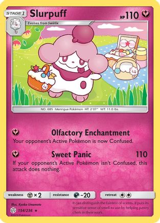 Slurpuff 154/236  - Reverse Holofoil SM  Cosmic Eclipse - Rare
