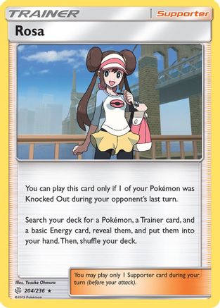 Rosa 204/236  - Reverse Holofoil SM  Cosmic Eclipse - Holo Rare