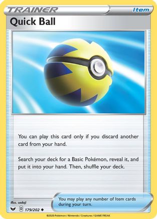 Quick Ball 179/202 - SWSH01 Sword & Shield Base Set - Uncommon