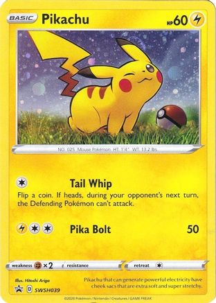 Pikachu SWSH039/307 - Holofoil SWSH Sword & Shield Promo Cards - Promo