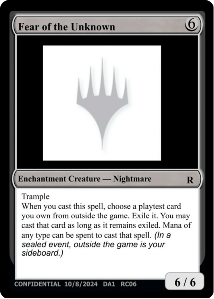 Fear of the Unknown (UNK-RC06b) - Unknown Event: (enchantment)