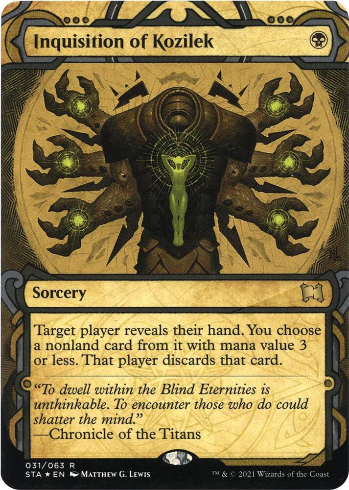 Inquisition of Kozilek (Etched Foil) (STA-031) - Strixhaven Mystical Archive: (Showcase) (Borderless)