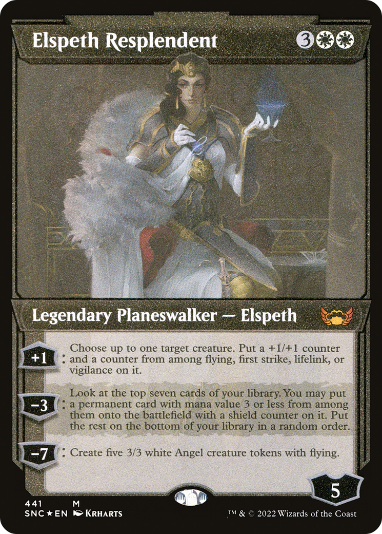 Elspeth Resplendent (Showcase) (Foil Etched) (SNC-441) - Streets of New Capenna: (Showcase) Etched Foil