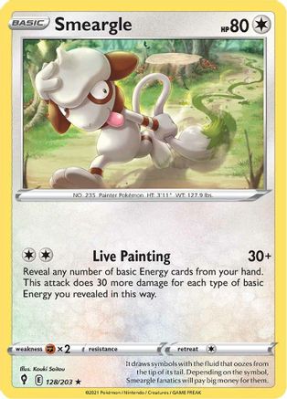 Smeargle 128/203 - SWSH07 Evolving Skies - Rare