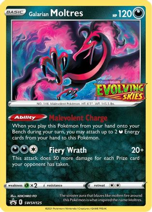 Galarian Moltres (Prerelease) SWSH125/307 - Holofoil SWSH Sword & Shield Promo Cards - Promo