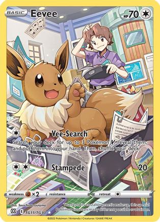 Eevee TG11/30 - Holofoil SWSH09 Brilliant Stars Trainer Gallery - Ultra Rare