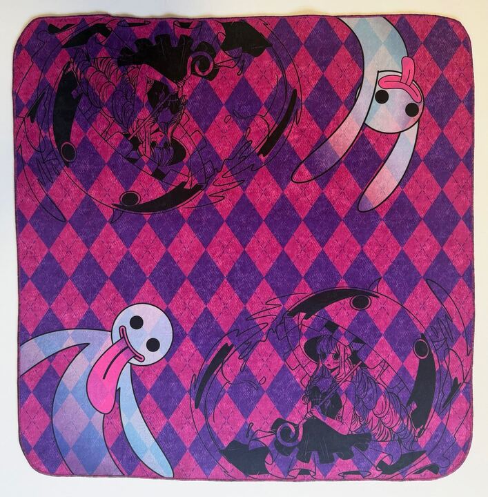 Cardware 2-Player Cloth Playmat - Ghost Argyle Pink