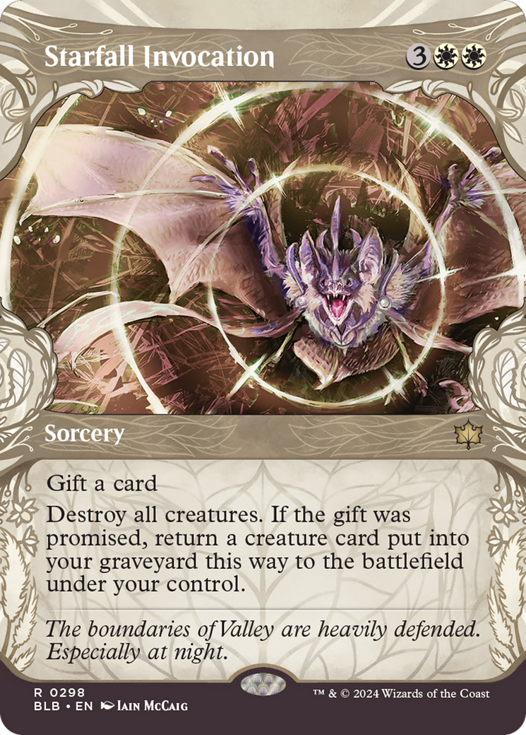 Starfall Invocation (BLB-298) - Bloomburrow: (Showcase) (Borderless)