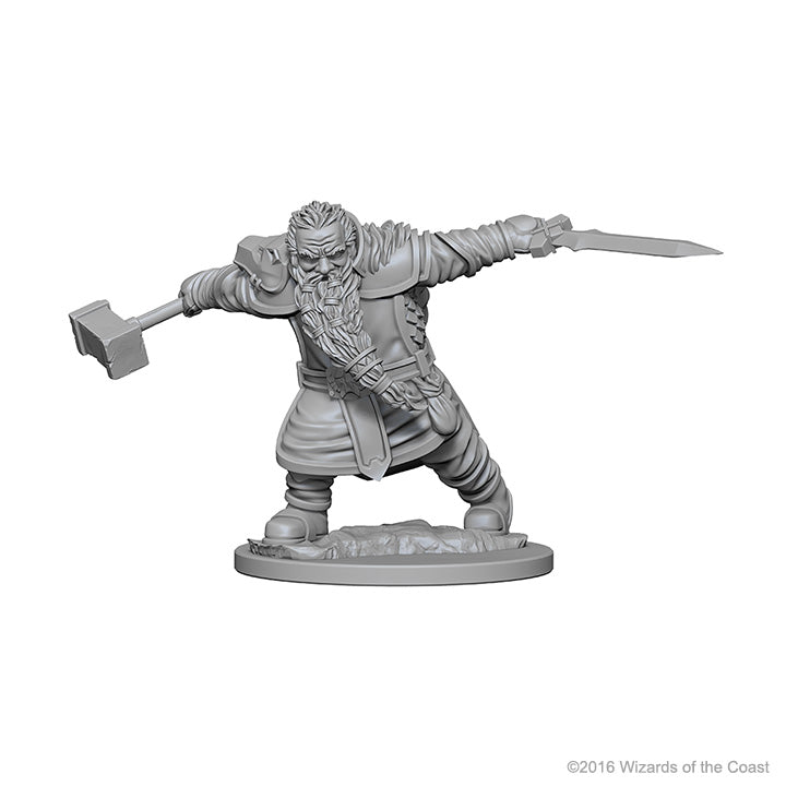 Dungeons & Dragons - Miniatures - W01 Dwarf Male Fighter