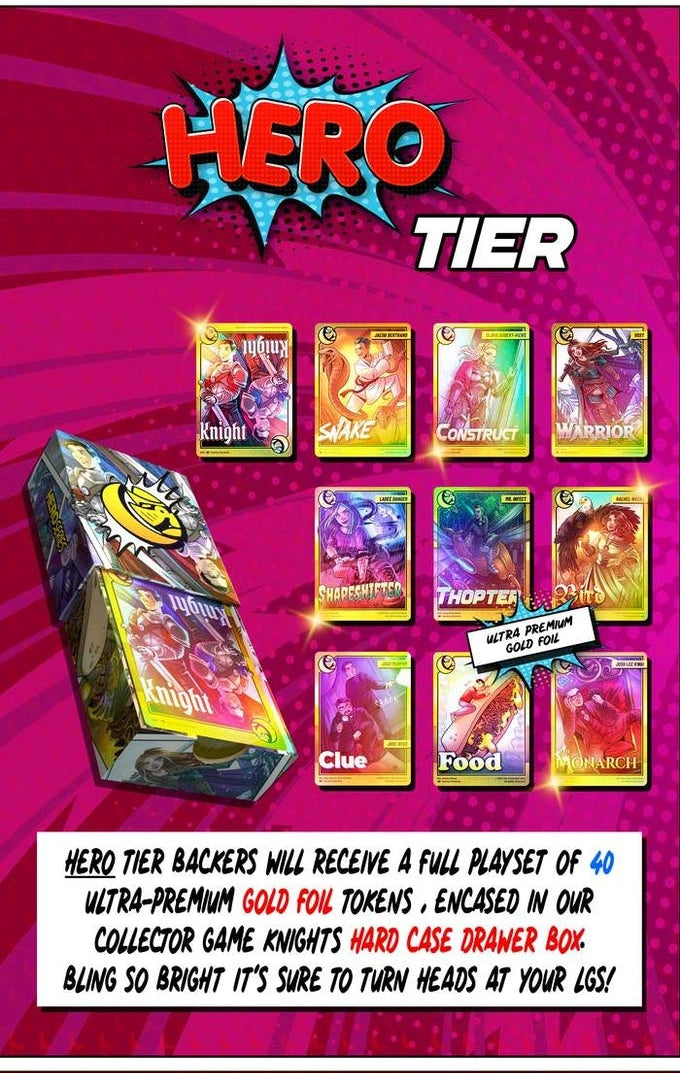 Game Knights - Hero Series Token - Ultra-Premium Tokens (GOLD FOIL)
