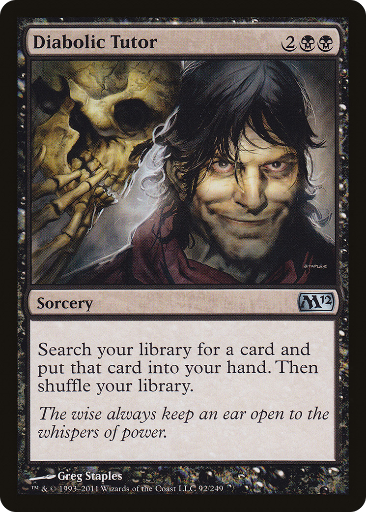 Diabolic Tutor (M12-092) - Magic 2012