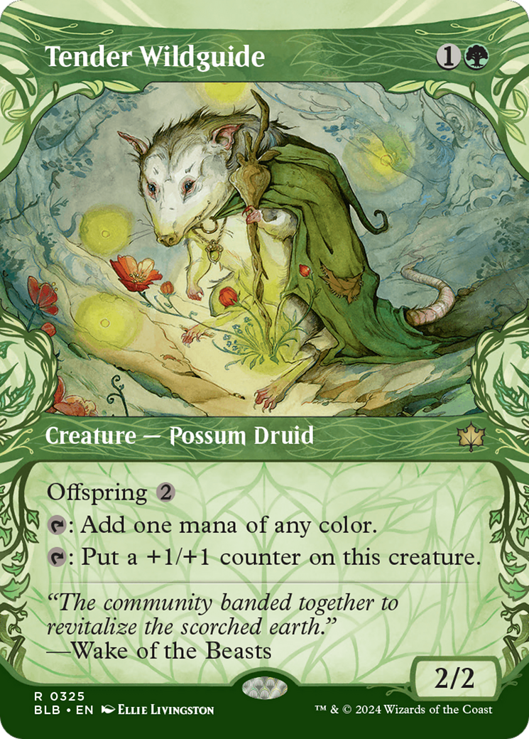 Tender Wildguide (Showcase) (BLB-325) - Bloomburrow: (Showcase) (Borderless)