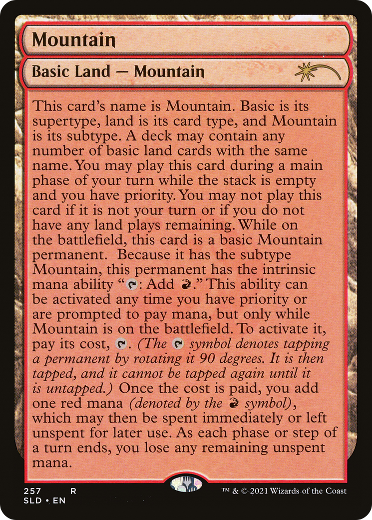 Mountain (257) (Full-Text Lands) (SLD-257) - Secret Lair Drop