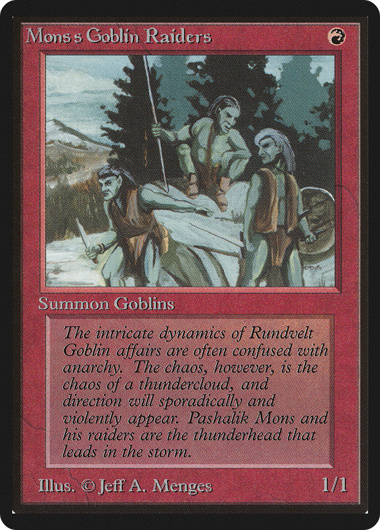 Mons's Goblin Raiders (LEB-165) - Limited Edition Beta