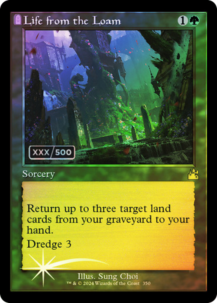 Life from the Loam (Retro Frame) (Serial Numbered) (RVR-350Z) - Ravnica Remastered: (tombstone) Foil
