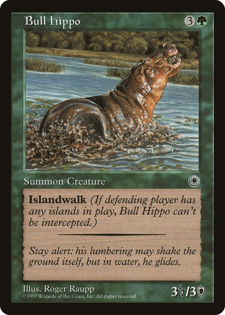 Bull Hippo (Flavor Text) (POR-160) - Portal