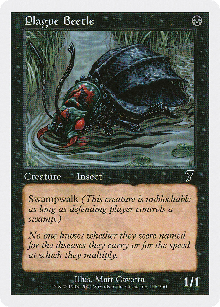Plague Beetle (7ED-155) - 7th Edition Foil