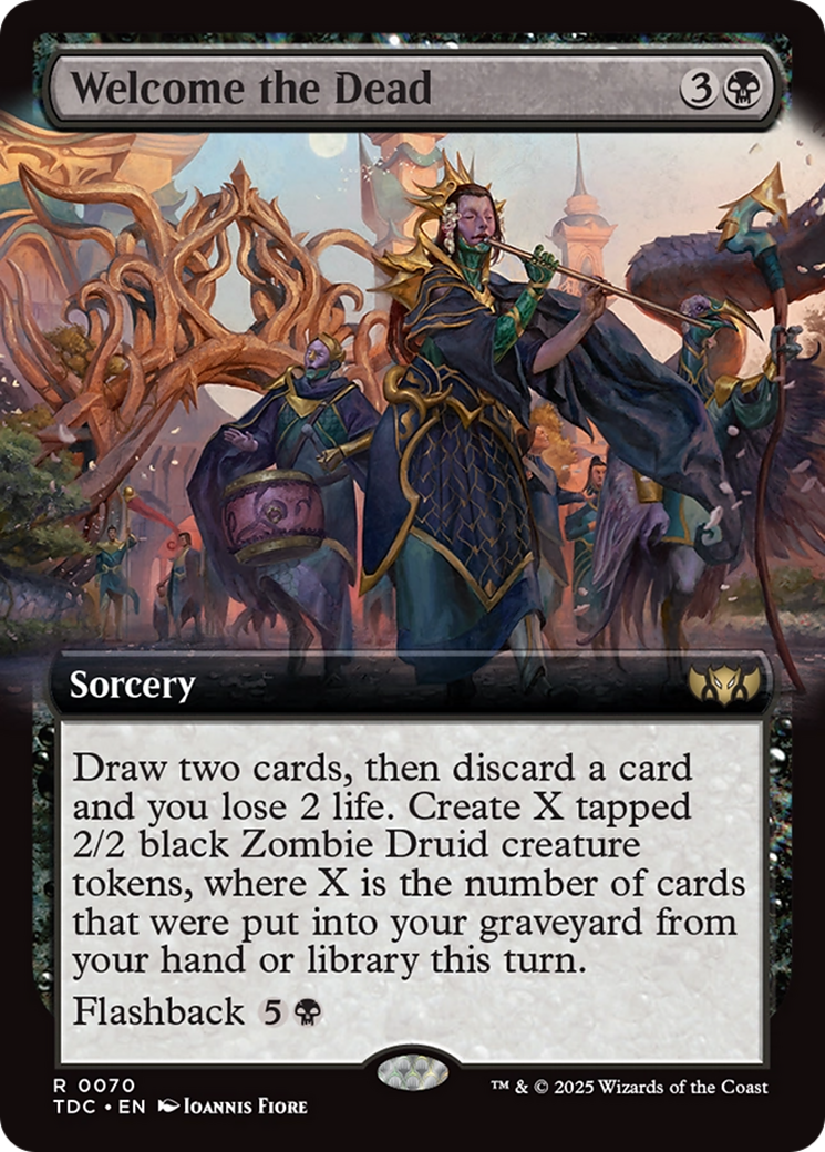 Welcome the Dead (TDC-070) - Commander: Tarkir: Dragonstorm: (Extended Art)