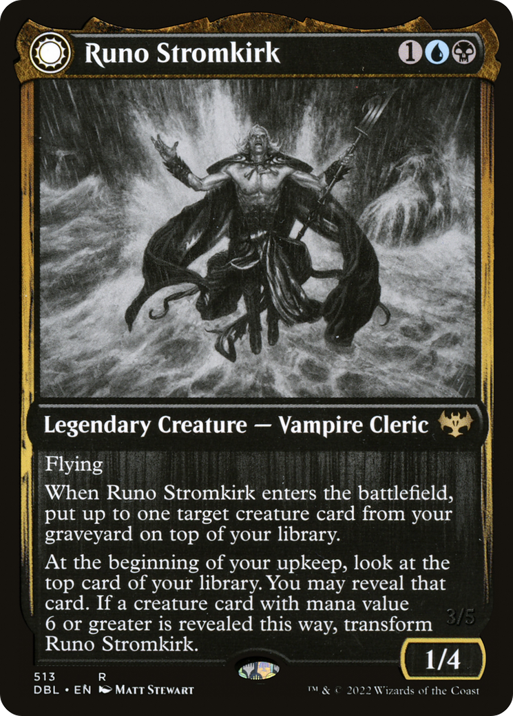 Runo Stromkirk (DBL-513) - Innistrad: Double Feature: (Double Faced Transform) Foil