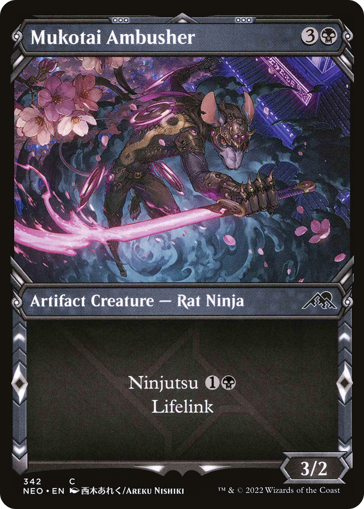 Mukotai Ambusher (Showcase) (NEO-342) - Kamigawa: Neon Dynasty: (Showcase) Foil